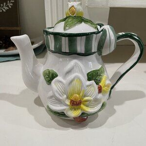 VTG 1999 Magnolia Blossom Young's Exclusive Tea Pot